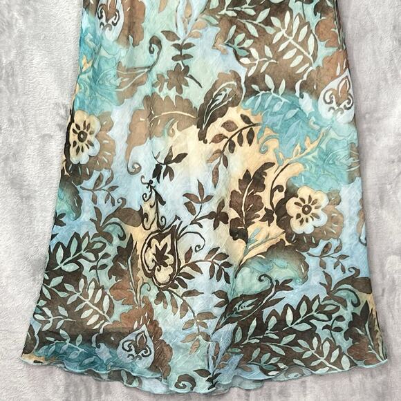 VTG Breakin' Loose Dress Sz 16 Cracked Glass Knit V Neck Bias cut Fairy Ruffles - Picture 4 of 16